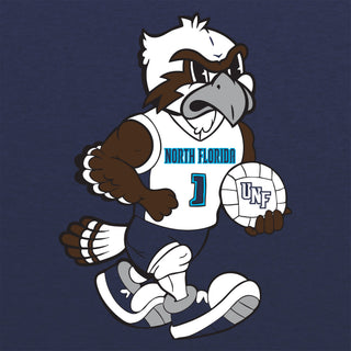 North Florida Ospreys Volleyball Mascot Triblend T-Shirt - Navy