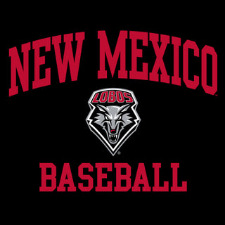 New Mexico Lobos Arch Logo Baseball T-Shirt - Black