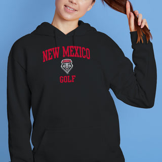 New Mexico Lobos Arch Logo Golf Hoodie - Black