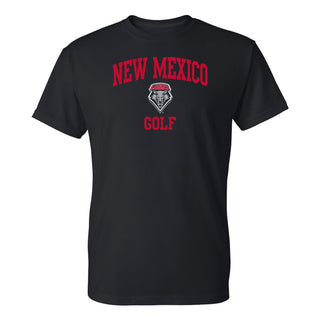 New Mexico Lobos Arch Logo Golf T-Shirt - Black
