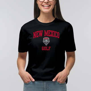 New Mexico Lobos Arch Logo Golf T-Shirt - Black