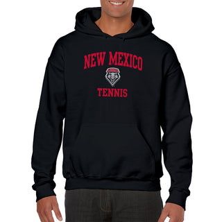 New Mexico Lobos Arch Logo Tennis Hoodie - Black