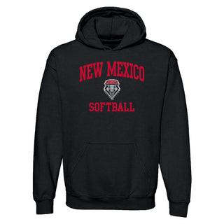 New Mexico Lobos Arch Logo Softball Hoodie - Black