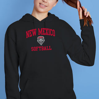 New Mexico Lobos Arch Logo Softball Hoodie - Black