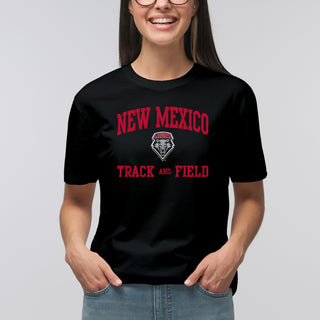 New Mexico Lobos Arch Logo Track & Field T-Shirt - Black