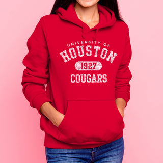 University of Houston Cougars Athletic Arch Heavy Blend Hoodie - Red