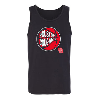 University of Houston Cougars Street Basketball Heavy Cotton Tank Top - Black