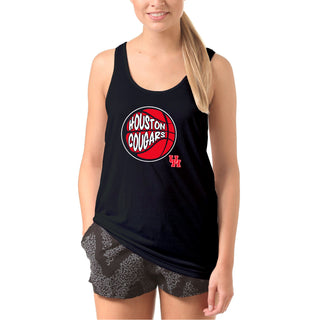 University of Houston Cougars Street Basketball Heavy Cotton Tank Top - Black