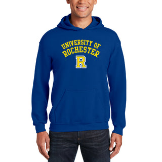 University of Rochester Yellowjackets Arch Logo Heavy Blend Hoodie - Royal