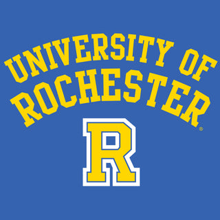 University of Rochester Yellowjackets Arch Logo Womens Short Sleeve T Shirt - Royal