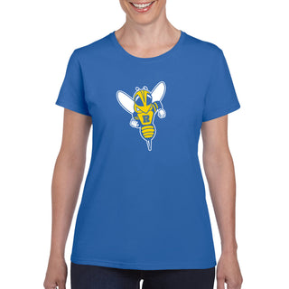 University of Rochester Yellowjackets Primary Logo Womens Short Sleeve T Shirt - Royal