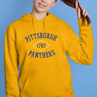 Pittsburgh Faux Stitch Arch Hoodie - Gold