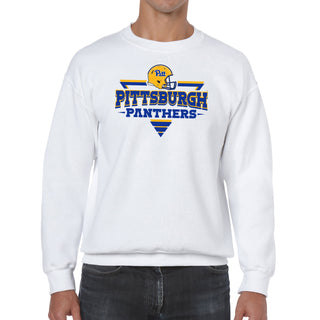 Pittsburgh Panthers Football Triangle Crewneck Sweatshirt - White