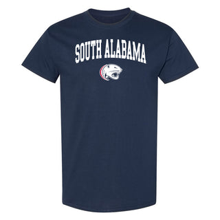 South Alabama Jaguars Arch Logo T Shirt - Navy