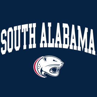South Alabama Jaguars Arch Logo Womens T Shirt - Navy