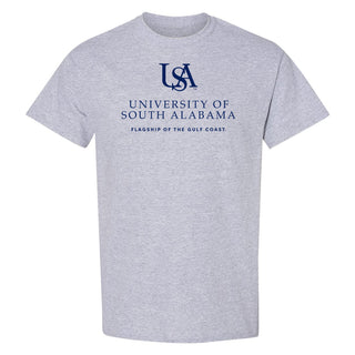 South Alabama Jaguars Institutional Logo T Shirt - Sport Grey