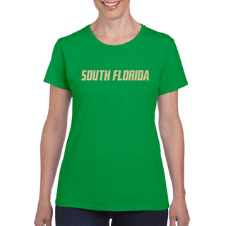 South Florida Bulls Basic Block Women's T-Shirt - Irish Green
