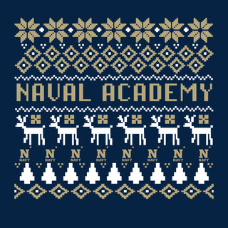 United States Naval Academy Holiday Sweater Sweatshirt - Navy
