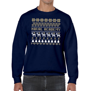 United States Naval Academy Holiday Sweater Sweatshirt - Navy