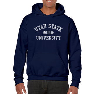 Utah State Aggies Athletic Arch Hoodie - Navy