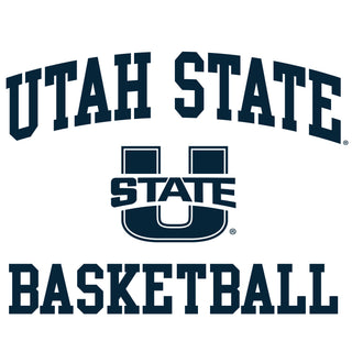 Utah State Aggies Arch Logo Basketball T-Shirt - White