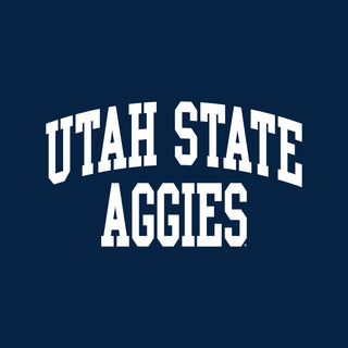 Utah State Aggies Front Back Print Hoodie - Navy
