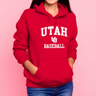 Utah Utes Arch Logo Baseball Hoodie - Red