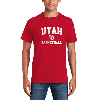 Utah Utes Arch Logo Basketball T-Shirt - Red