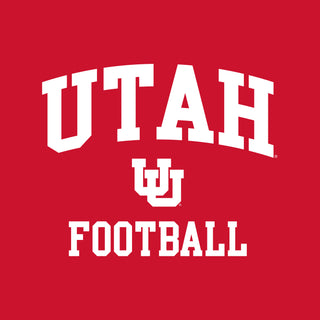 Utah Utes Arch Logo Football T-Shirt - Red