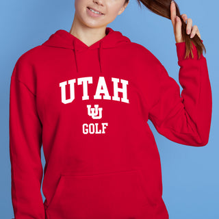 Utah Utes Arch Logo Golf Hoodie - Red