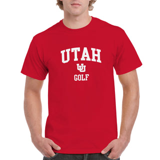 Utah Utes Arch Logo Golf T-Shirt - Red
