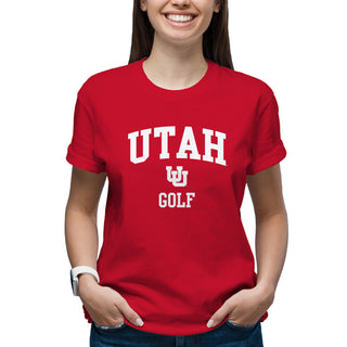 Utah Utes Arch Logo Golf T-Shirt - Red