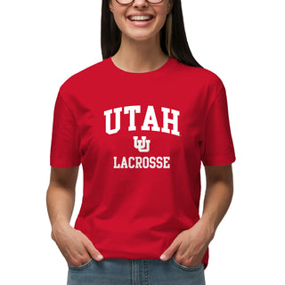 Utah Utes Arch Logo Lacrosse T-Shirt - Red