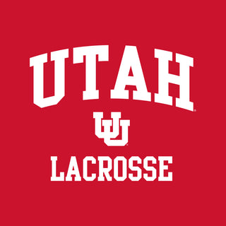 Utah Utes Arch Logo Lacrosse T-Shirt - Red