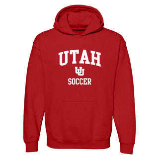 Utah Utes Arch Logo Soccer Hoodie - Red