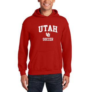 Utah Utes Arch Logo Soccer Hoodie - Red