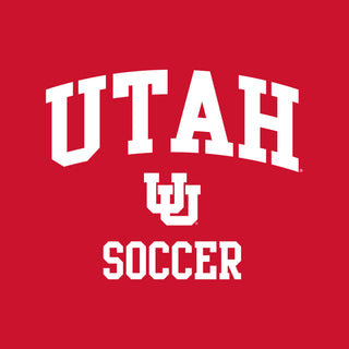 Utah Utes Arch Logo Soccer Hoodie - Red