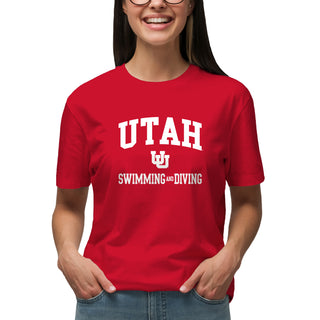 Utah Utes Arch Logo Swimming & Diving T-Shirt - Red