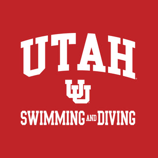 Utah Utes Arch Logo Swimming & Diving T-Shirt - Red