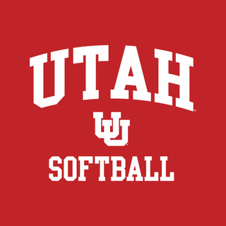Utah Utes Arch Logo Softball T-Shirt - Red