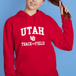 Utah Utes Arch Logo Track & Field Hoodie - Red