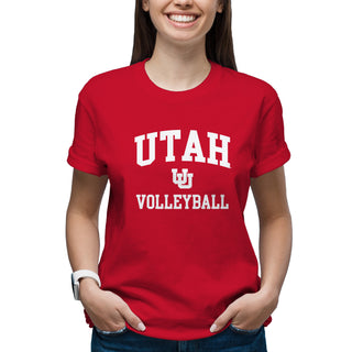 Utah Utes Arch Logo Volleyball T-Shirt - Red