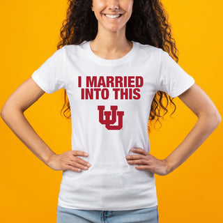 Utah Utes I Married Into This Women's T-Shirt - White