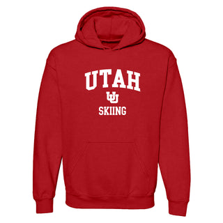 Utah Utes Arch Logo Skiing Hoodie - Red