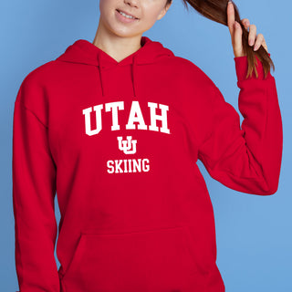 Utah Utes Arch Logo Skiing Hoodie - Red