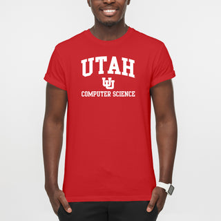 Utah Utes Arch Logo Computer Science T-Shirt - Red