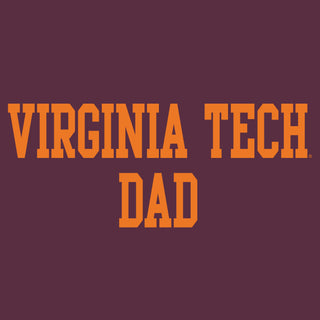 Virginia Tech Basic Block Dad T-Shirt - Maroon