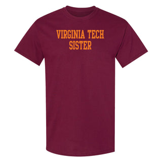Virginia Tech Basic Block Sister T-Shirt - Maroon