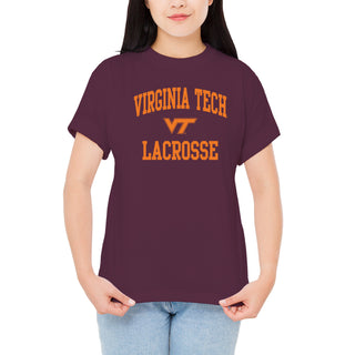 Virginia Tech Arch Logo Lacrosse T-Shirt - Maroon