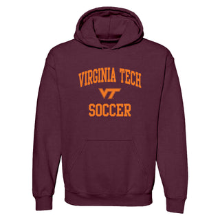 Virginia Tech Arch Logo Soccer Hoodie - Maroon
